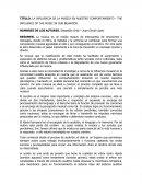 LA INFLUENCIA DE LA MUSICA EN NUESTRO COMPORTAMIENTO
