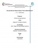 Informe de observaciones.