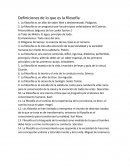 Definiciones de la filosofia.