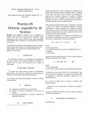 Informe segunda ley de newton