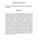 Anteproyecto de investigación.