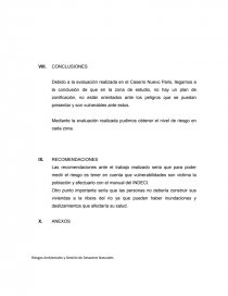 EVALUACION DE RIESGOS EN EL CASERIO NUEVO PARIS – YARINACOCHA. Página 21