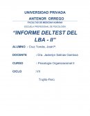INFORME DELTEST DEL LBA - II