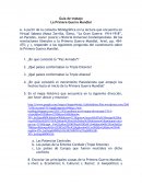 Cuestionario primera guerra mundial.