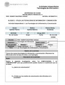 Actividad Independiente 03 - Las Tecnologías de la Información y Comunicaciónю