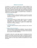 Modelos y tipos de evaluación.