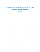Importancia de la alimentación correcta en la salud: dieta equilibrada, completa e higiénica