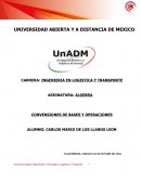 Algebra. Conversiones de bases y operaciones