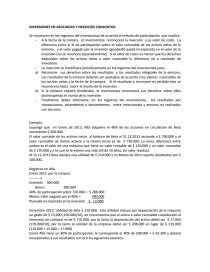 INVERSIONES EN ASOCIADAS Y NEGOCIOS CONJUNTOS:. Página 1