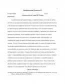 Administración Financiera del Capital del Trabajo.