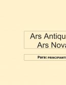 Ars Antiqua y Ars Nova