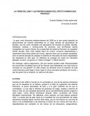 LA CRISIS DEL 2008 Y LAS REPERCUSIONES DEL EFECTO DOMINO QUE PROVOCÓ