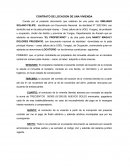 CONTRATO DE LOCACION DE UNA VIVIENDA