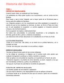 Historia del Derecho. TEMA 1: DERECHO MUSULMÁN: