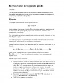 Inecuaciones de segundo grado