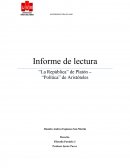 Informe de lectura Socrates y Platon