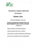 TECNICO SUPERIOR UNIVERSITARIO EN MANTENIMIENTO AREA INSTALACIONES