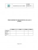 PROCEDIMIENTO REQUISITOS LEGALES Y OTROS.