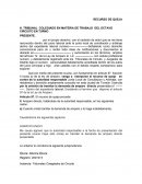H. TRIBUNAL COLEGIADO EN MATERIA DE TRABAJO DEL OCTAVO CIRCUITO EN TURNO