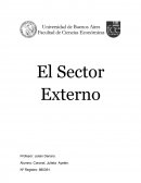 El Sector Externo es el conjunto de actividades que realizan los estados en el ámbito internacional para poder mantener un adecuado intercambio productivo