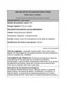 ANÁLISIS CRÍTICO DE ANUNCIOS PUBLICITARIOS.