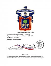 Resolución Miscelánea Fiscal. Página 1