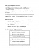 Ciclo de Refrigeración- Informe