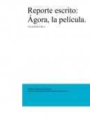 La película Ágora es un relato de la época donde Ágora (cuidad greco-romana) pasa por una transición