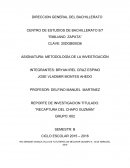 ASIGNATURA: METODOLOGÍA DE LA INVESTIGACIÓN