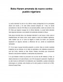 Boko Haram arremete de nuevo contra pueblo nigeriano
