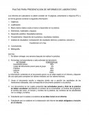 Pautas para presentacion de informe de electronica