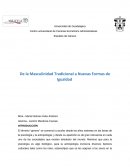 De la Masculinidad Tradicional a Nuevas Formas de Igualdad