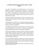LA COMUNICACIÓN MASIVA EN EL CONTEXTO GLOBAL Y OPINION PÚBLICA