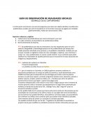 GUÍA DE OBSERVACIÓN DE REALIDADES SOCIALES DESARROLLO SOCIAL CONTEMPORÁNEO