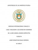 CASO: VIOLACION A LOS DERECHOS HUMANOS