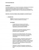 EJES DE LA POLITICA PÚBLICA RELACIONADO AL SECTOR SALUD.