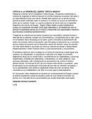 CRÍTICA A LA OPINIÓN DEL SEÑOR ¨CRÍTICA MASIVA¨