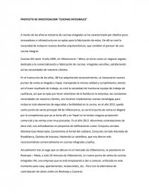 PROYECTO DE INVESTIGACION “COCINAS INTEGRALES”. Página 1