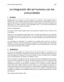 La Integración del Ser Humano con las Comunidades