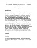 Ensayo sobre la creatividad e innovacion en las empresas