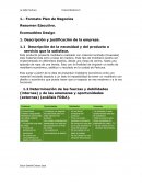 Descripción de la necesidad y del producto o servicio que la satisface..