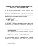 INFORME FINAL DE LOS NIVELES COCEPTUALES ALCAZADOS POR LOS ALUMOS DEL 1°B T/V CICLO ESCOLAR 2013-2014.