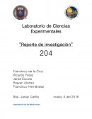 Laboratorio de ciencias experimentales “Reporte de investigación”