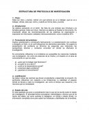 Estructura de un protocolo de investigacion.