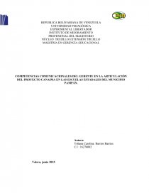 COMPETENCIAS COMUNICACIONALES DEL GERENTE.. Página 1