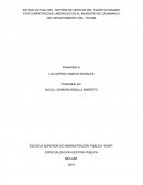 ESTADO ACTUAL DEL SISTEMA DE GESTION DEL TALENTO HUMANO POR COMPETENCIAS LABORALES EN EL MUNICIPIO DE CAJAMARCA DEL DEPARTAMENTO DEL TOLIMA