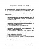 CONTRATO DE TRABAJO INDIVIDUAL.
