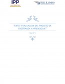 EVALUACION DEL PROCESO DE ENSEÑANZA Y APRENDIZAJE.