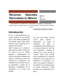 Recursos Naturales Renovables en Méxic