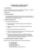 DETERMINACIÓN DEL TIEMPO EMPLEADO